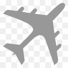 Plane Silhouette Png - Airplane Icon Grey