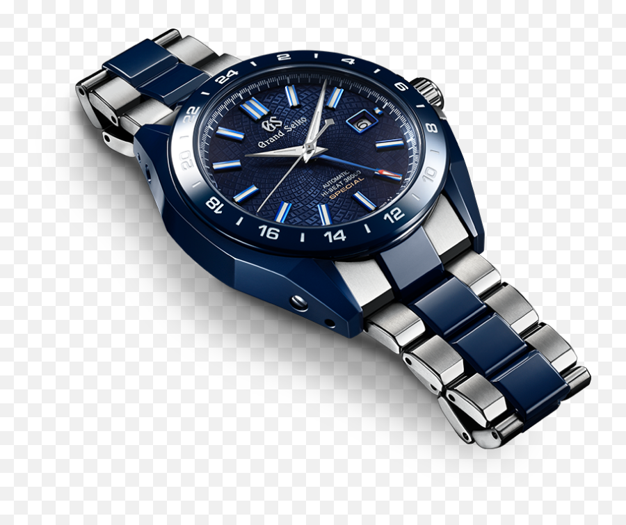 Grand Seiko Blue Ceramic Hi - Grand Seiko Sport 229 Png,Blue Design Png