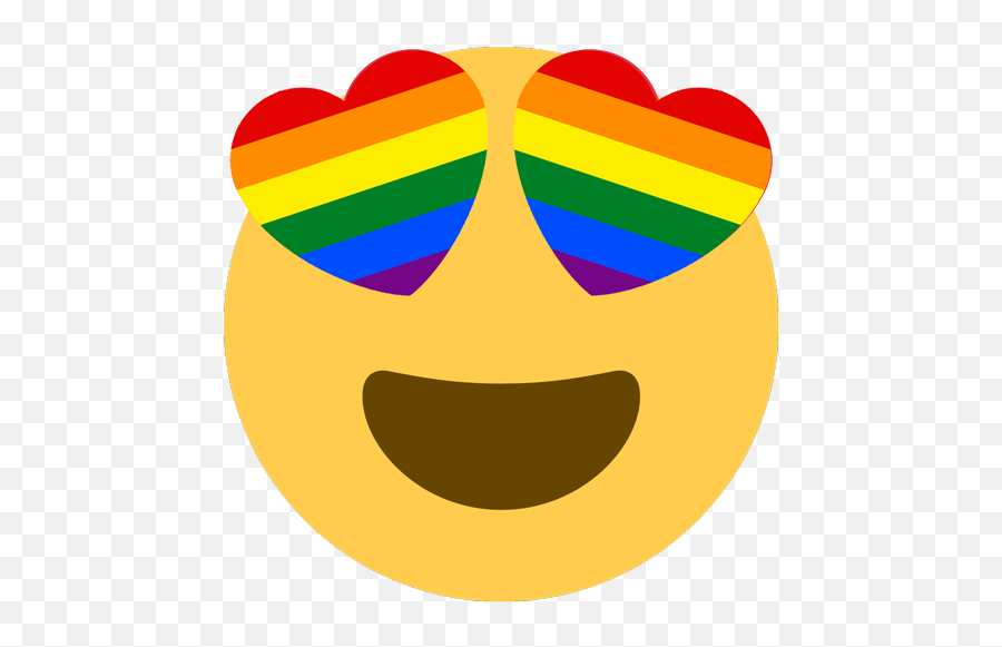 Discord Emoji - Rainbow Heart Eyes Emoji Png,Red Eyes Meme Png