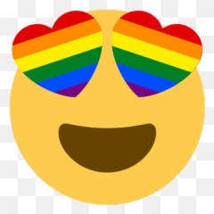Discord Emoji - Rainbow Heart Eyes Emoji Png,Red Eyes Meme Png