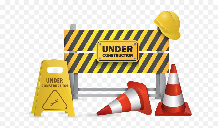 Construction Barricades Clipart Png - Under Construction,Construction Clipart Png