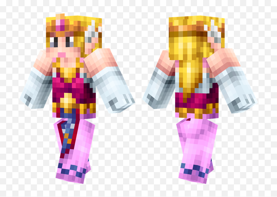 Princess Zelda Minecraft Skins - Princess Minecraft Skin Zelda Png,Princess Zelda Transparent