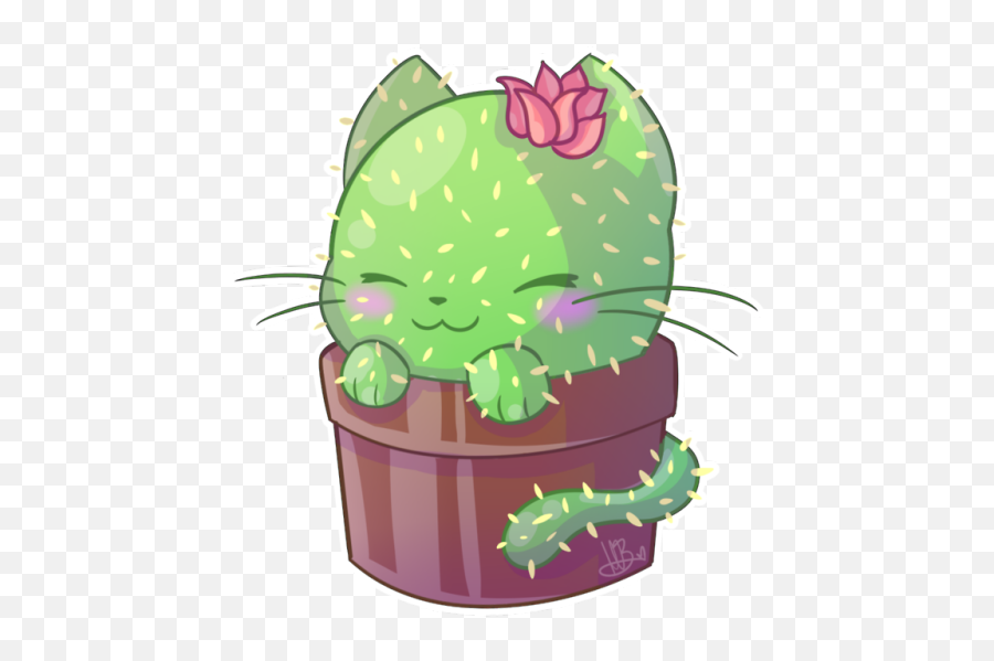 Download Hd Cactus Kitty Tumblr Png Transparent - Cat Cus,Tumblr Cactus Png