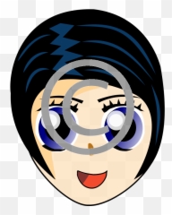 Girl With Big Eyes - Anime Heads png