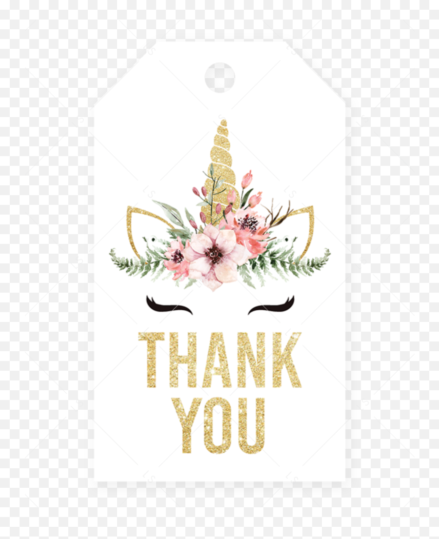 Download Hd Gold Unicorn Thank You Tags - Event Png,Gold Unicorn Png