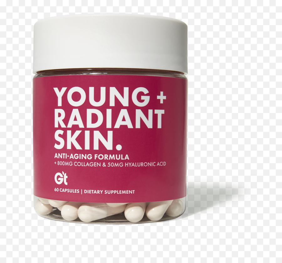 Gt Young U0026 Radiant Skin 1000mg Collagen Hyaluronic Acid Biotin - Glowing Skin Support Supplement 60 Capsules Walmartcom Flormart Png,Safari Icon Aesthetic Pink