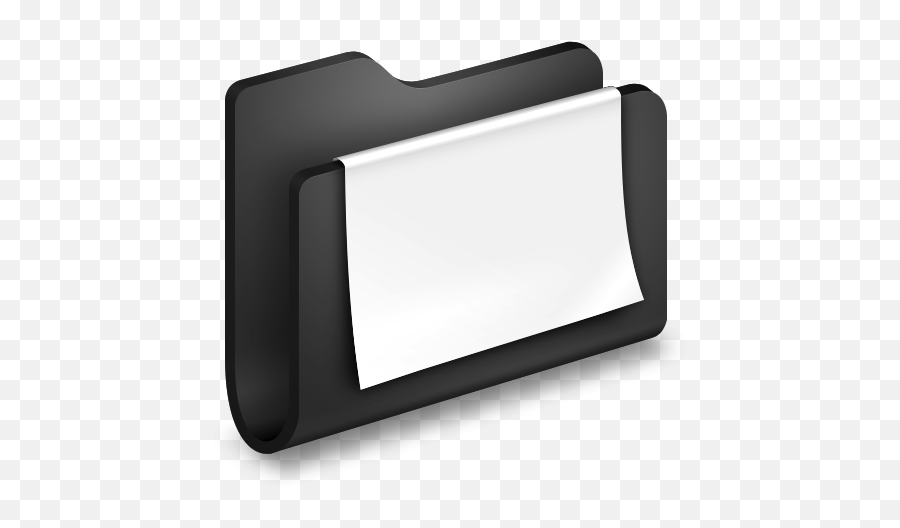 3d Folder Documents Black Icon Png - Black Document Folder Icon,3d Folder Icon