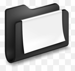 3d Folder Documents Black Icon Png
