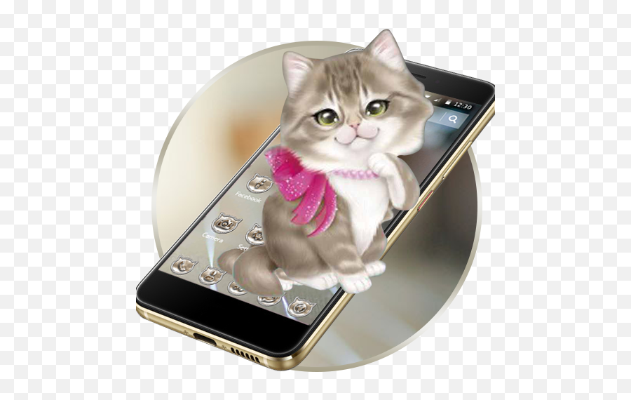 Amazoncom Cute Kitty Cat 2d Theme Appstore For Android - Kitten Png,Kitten Transparent Background