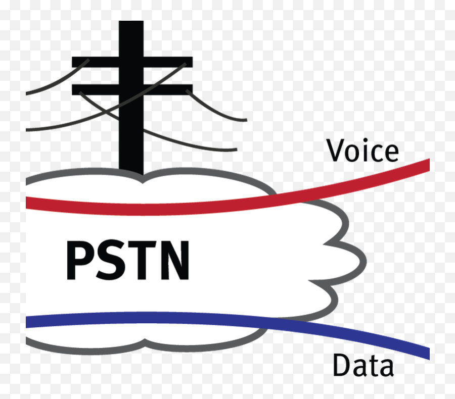 Pstn Voice Data Network With Phones And Modems - Pstn Voice Vertical Png,Voice Icon Png