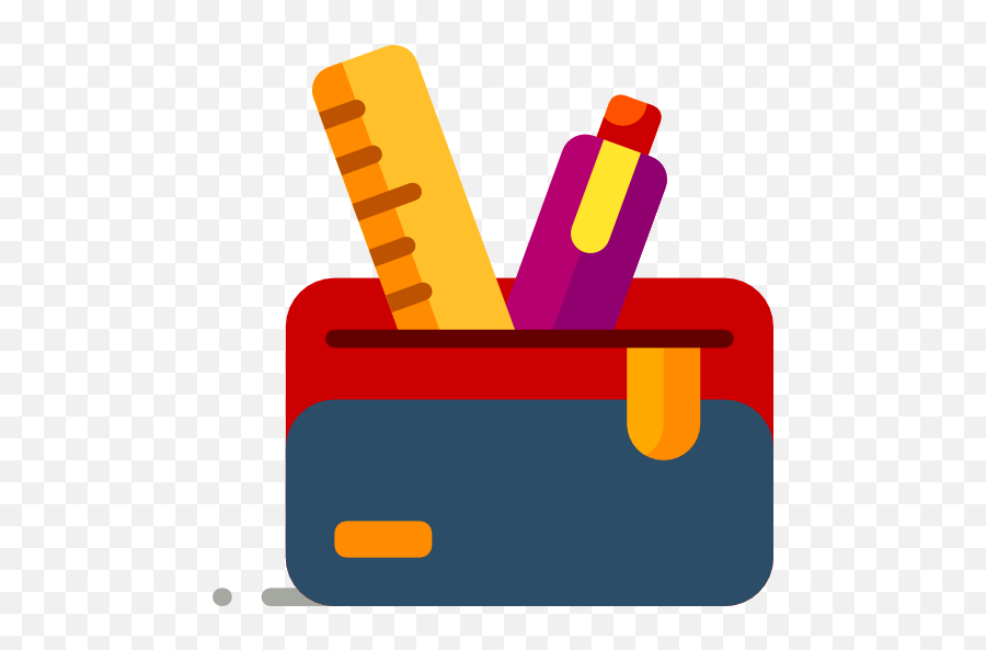 Education Pencil Case Tools And Utensils Writing Tool Icon - Back To School Icon Transparent Png,Illustrator Pen Tool Icon