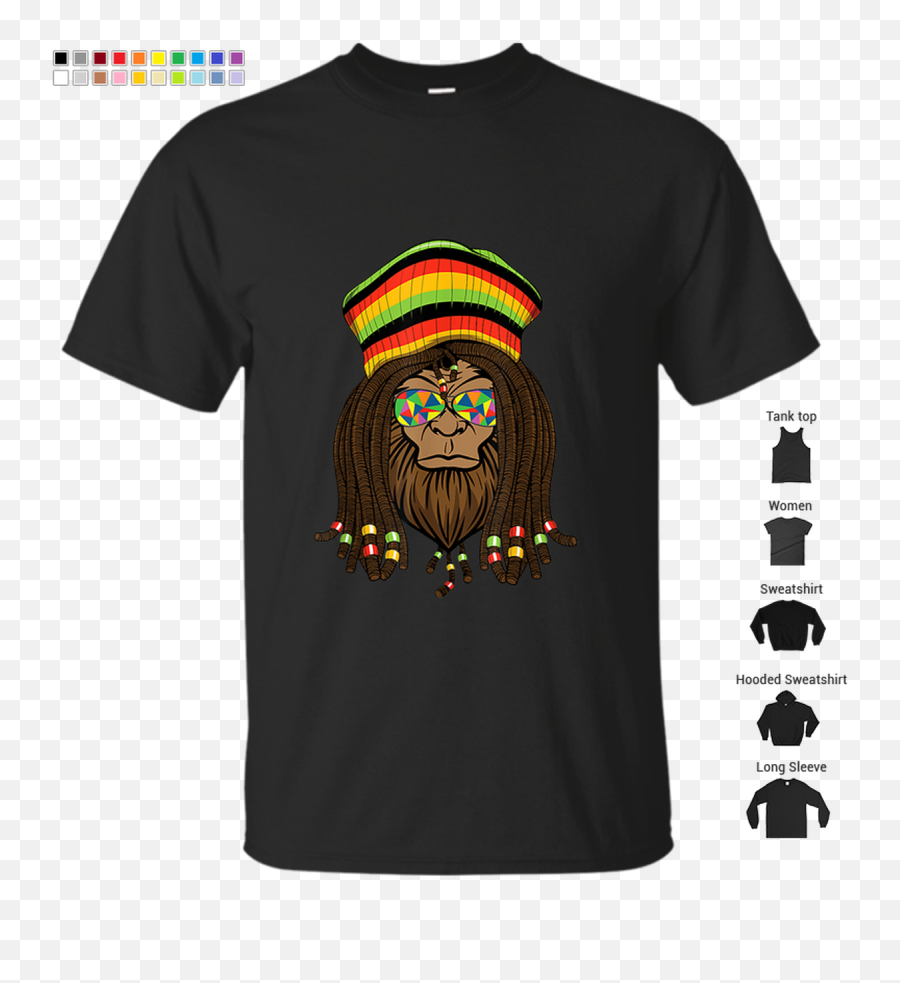 Reggae Dreads Bigfoot T Shirt Png