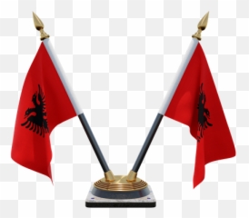 Premium Chad Double Desk Flag Stand 3d Illustration - png