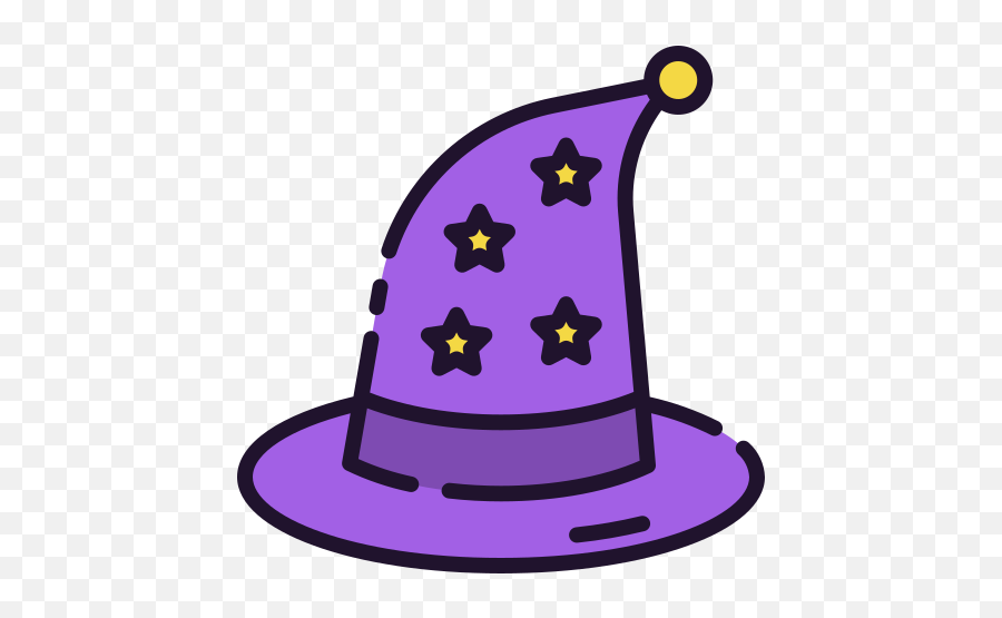 Wizard Hat - Free Halloween Icons Chapeu De Mago Png,Video Player Witches Hat Icon