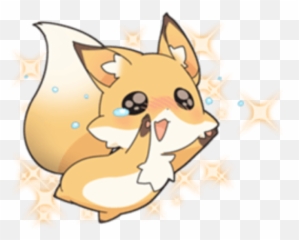 Kawaii Cute Fox Edit Overlay Png - Cute Fox Png,Fox Png