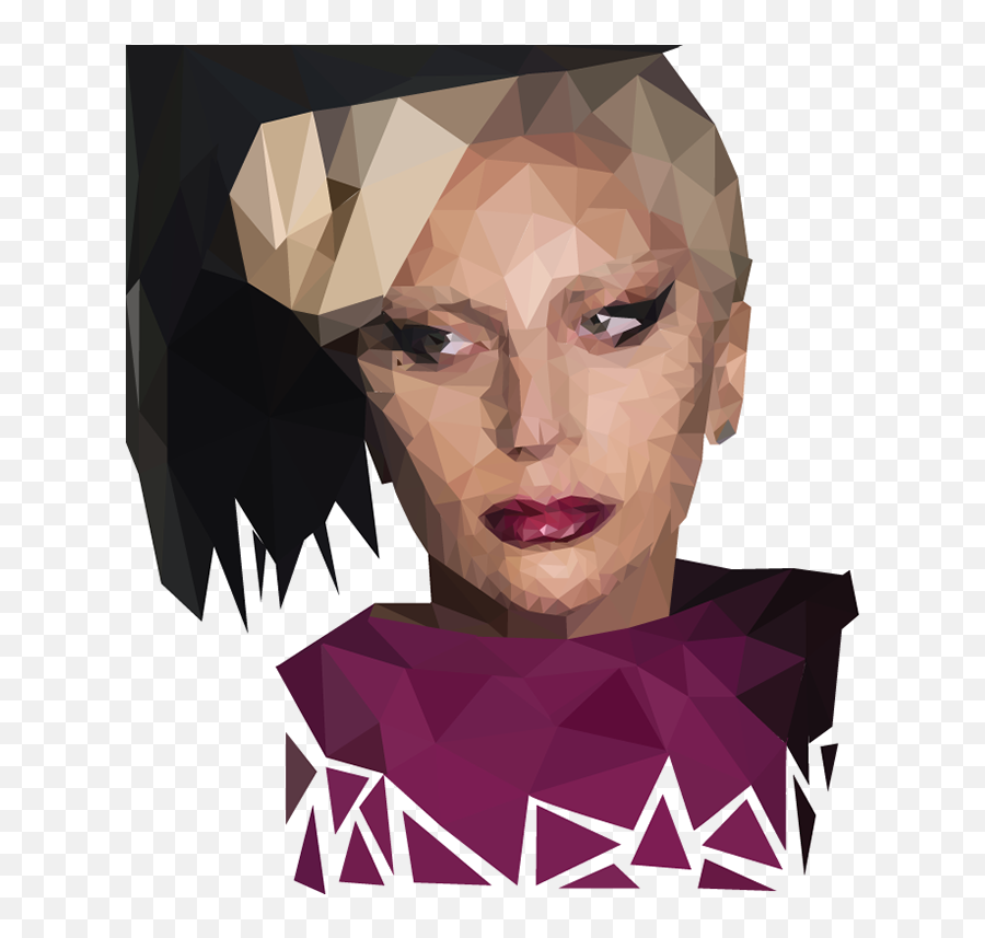 Lady Gaga Polygon Art - Illustration Png,Lady Gaga Transparent