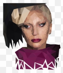 Lady Gaga Polygon Art - Illustration Png,Lady Gaga Transparent