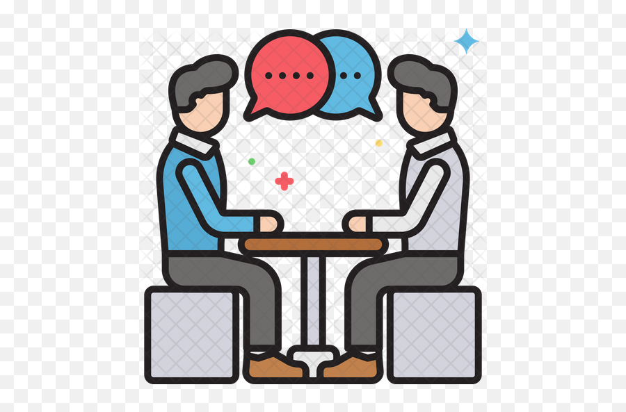 Job Interview Icon Of Colored Outline - Job Interview Interview Icon Png,Interview Png