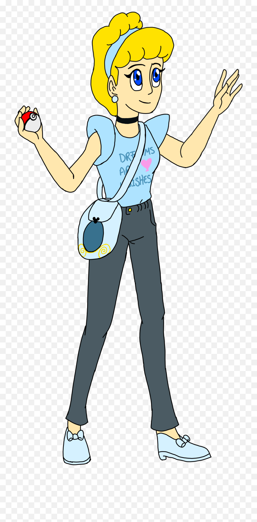 Cinderella As A Pokemon Trainer By Krissiedeathy - Cartoon Png,Pokemon Trainer Png