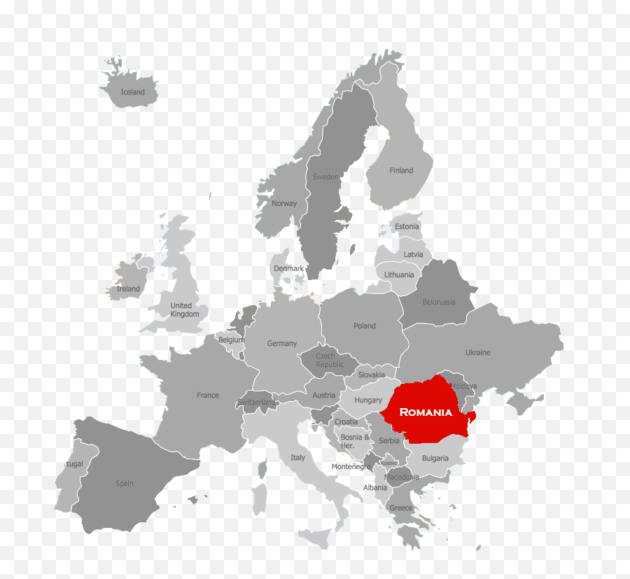 Romania Moto Adventure Europe Map - Europe Map Png Romania,Europe Map Png