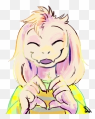 Asriel Making Heart With His Hands - Undertale Game png