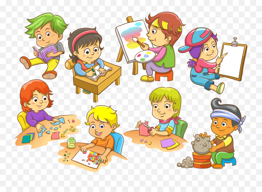 Download School Child Illustration Euclidean Vector In - Kids Activities Clipart Png,School Png