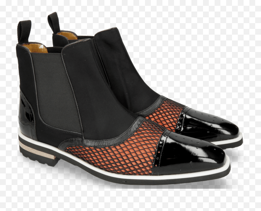 Lance 22 Patent Net Black Lycra Orange Melvin U0026 Hamilton - Ankle Boot Png,Lance Png