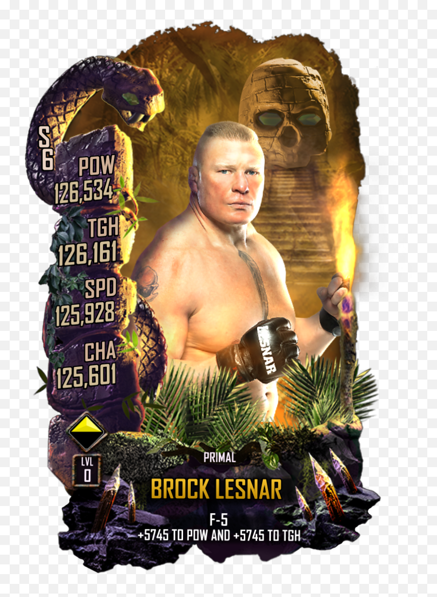 Wwesc S6 Brock Lesnar Primal - Wwe Supercard Primal Cards Png,Brock Lesnar Transparent