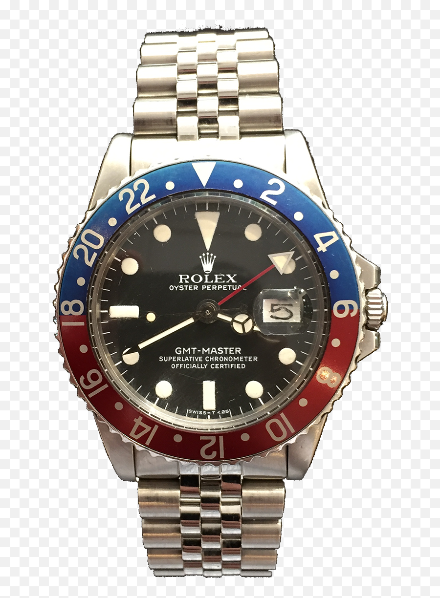 Rolex Gmt Master 1675 Vintage - Gmt Steel Gold Black Png,Rolex Png