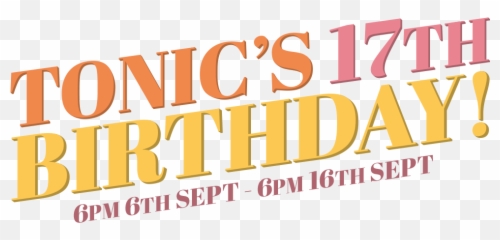 Tonic Birthday Logo - Poster png
