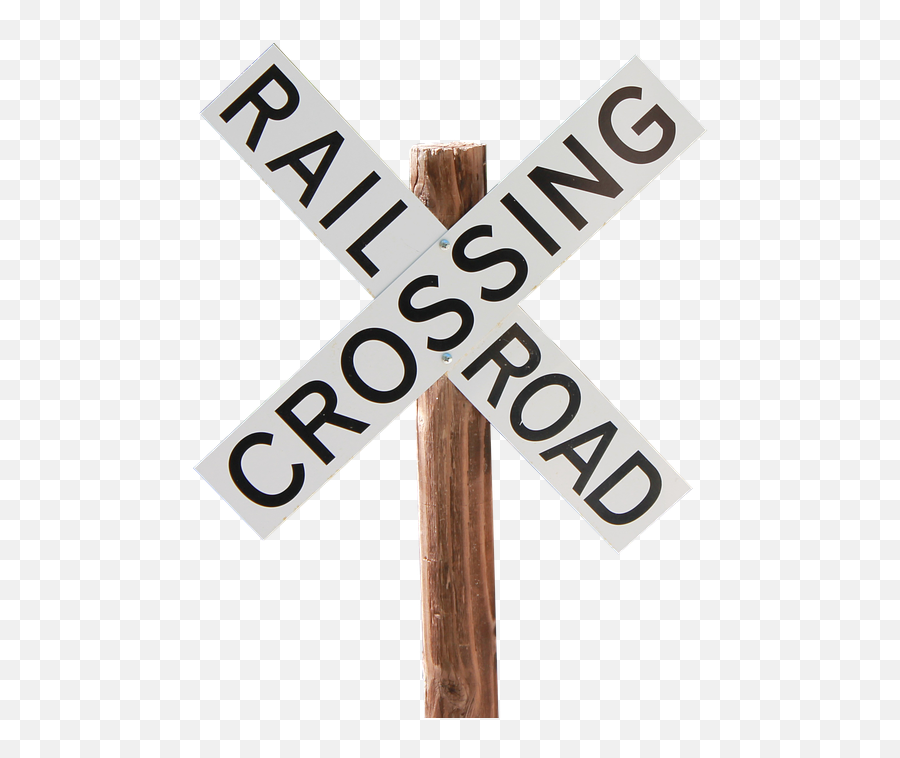 Railroad Crossing Sign Train - Free Photo On Pixabay Rail Crossing Sign Png,Railroad Tracks Png