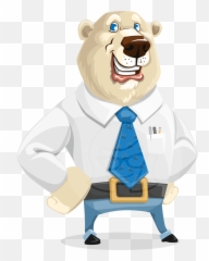 Polar Bear Cartoon Vector Character Aka Robert Mcbear Graphicmama - With Transparent Backgrounds png