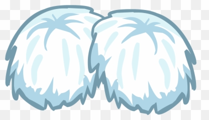 8 Baby Blue Tissue Pom Poms