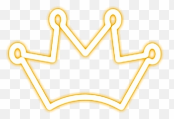 Gold Neon Neonlights Outline Corona Png - Picsart Crown Stickers