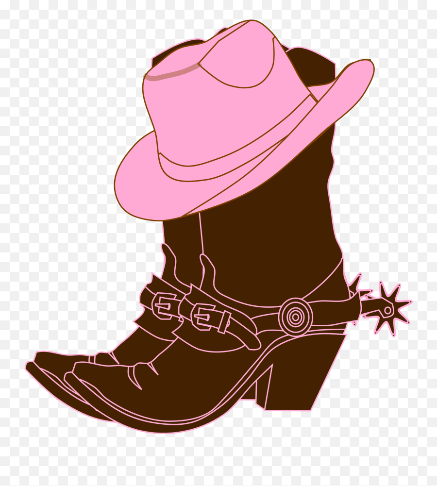 Black Cowboy Boots And Hats Drawing Free Image - Cowgirl Boots Clipart Png,Black Cowboy Hat Png