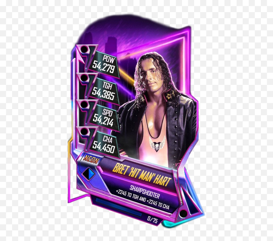 Bret Hart - Wwe Supercard Rey Mysterio Png,Bret Hart Png