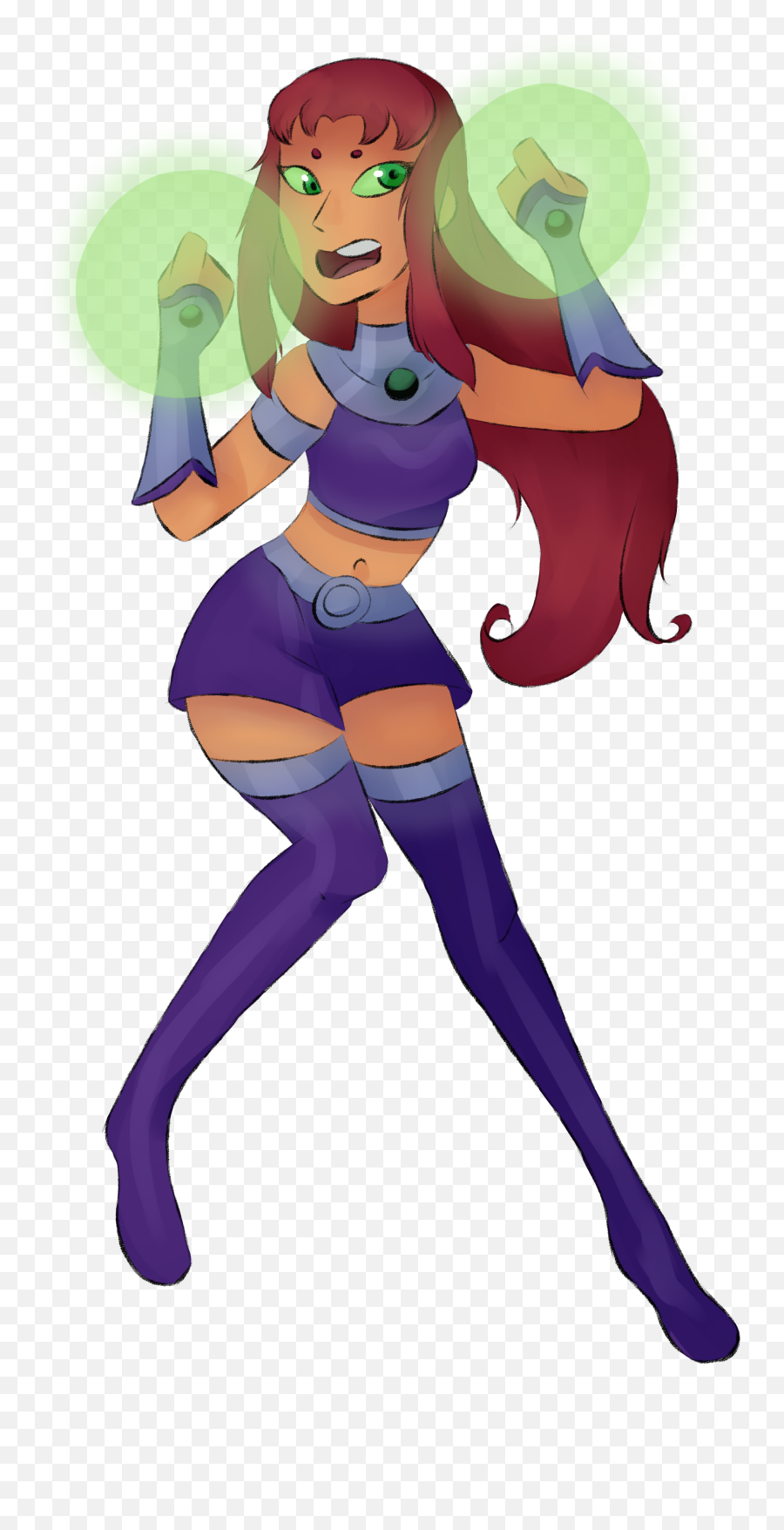 Starfire Raven Cyborg Robin Cartoon - Teen Titans Anime Images Starfire Png,Starfire Png