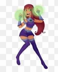 Starfire Raven Cyborg Robin Cartoon - Teen Titans Anime Images Starfire Png,Starfire Png