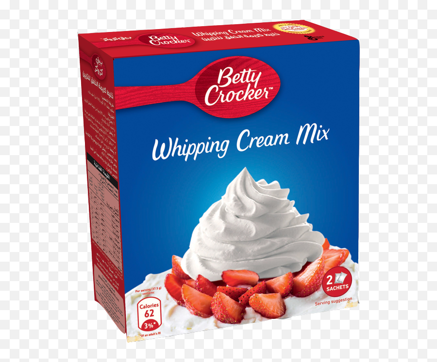 Whipping Cream - Betty Crocker Whipping Cream Mix Png,Whipped Cream Png