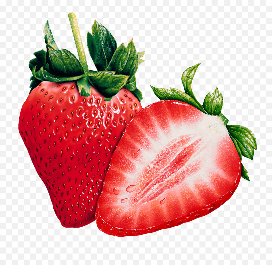 Open Strawberries Transparent Png - Fresa Png,Strawberries Transparent Background