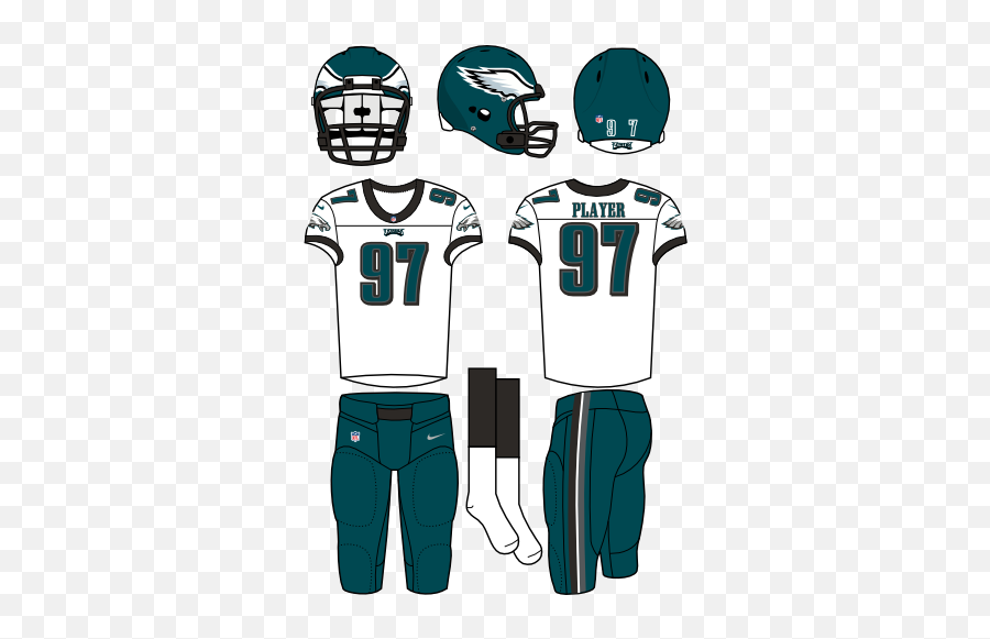 Philadelphia Eagles Road Uniform - National Football League Philadelphia Eagles Uniform Pants Png,Philadelphia Eagles Logo Image