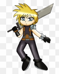 Cloud Strife By Skunk - girlkeko714 Fur Affinity dot net Fictional Character png