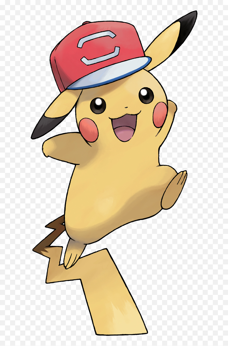 Pikachu With Ash Hat Clipart - Pokemones De Alola Pikachu Png,Pokemon Hat Png
