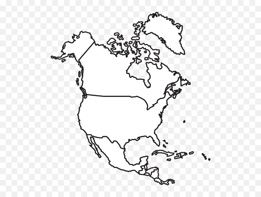 Base Map Of North America Transparent - Myotis Occultus Range Png,North America Transparent