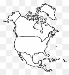 Base Map Of North America Transparent - Myotis Occultus Range png
