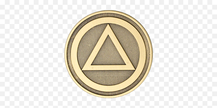 Alcoholics Anonymous Circle Triangle Bronze Aa Coin Recovery Medallion Token Ebay - Language Png,Flying Spaghetti Monster Icon