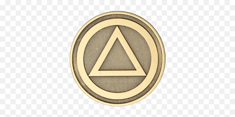 Alcoholics Anonymous Circle Triangle Bronze Aa Coin Recovery Medallion ...