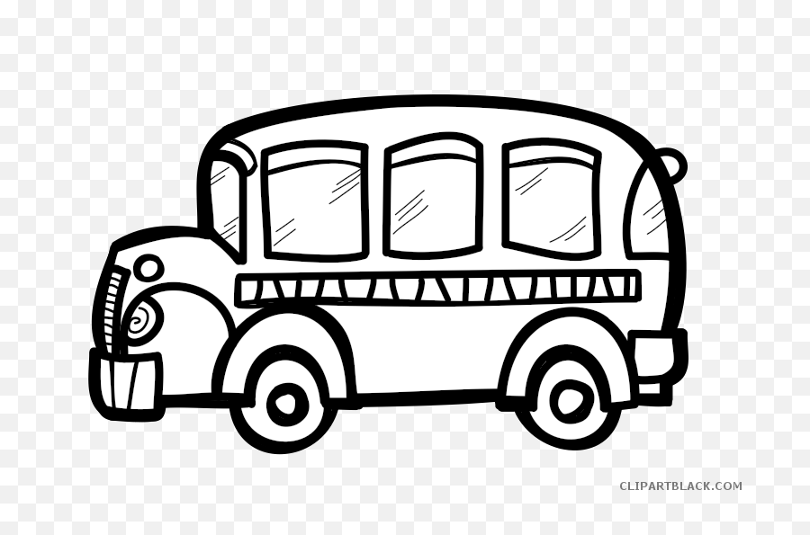 Transportation Free Black White - Bus Clipart Black And White Png,Bus Transparent