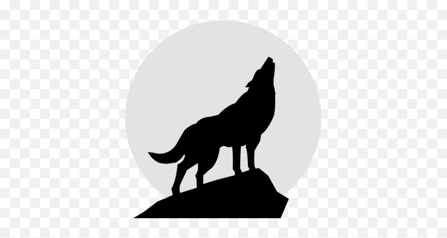 Wolf Silhouette Art Animal - Wolf Howling Stencil Png,Small Wolf Icon