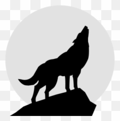 Wolf Silhouette Art Animal - Howling Stencil png